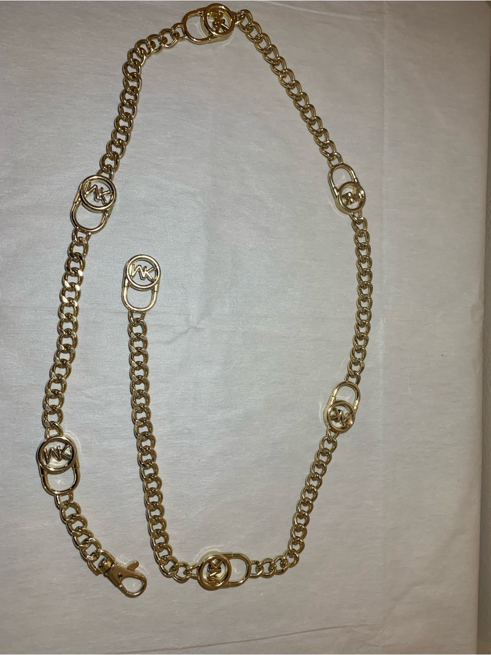 Michael Kors Gold MK-Link Statement Belt
